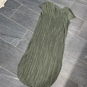 Sabina Musayev Olive Ribbed Midi Dress